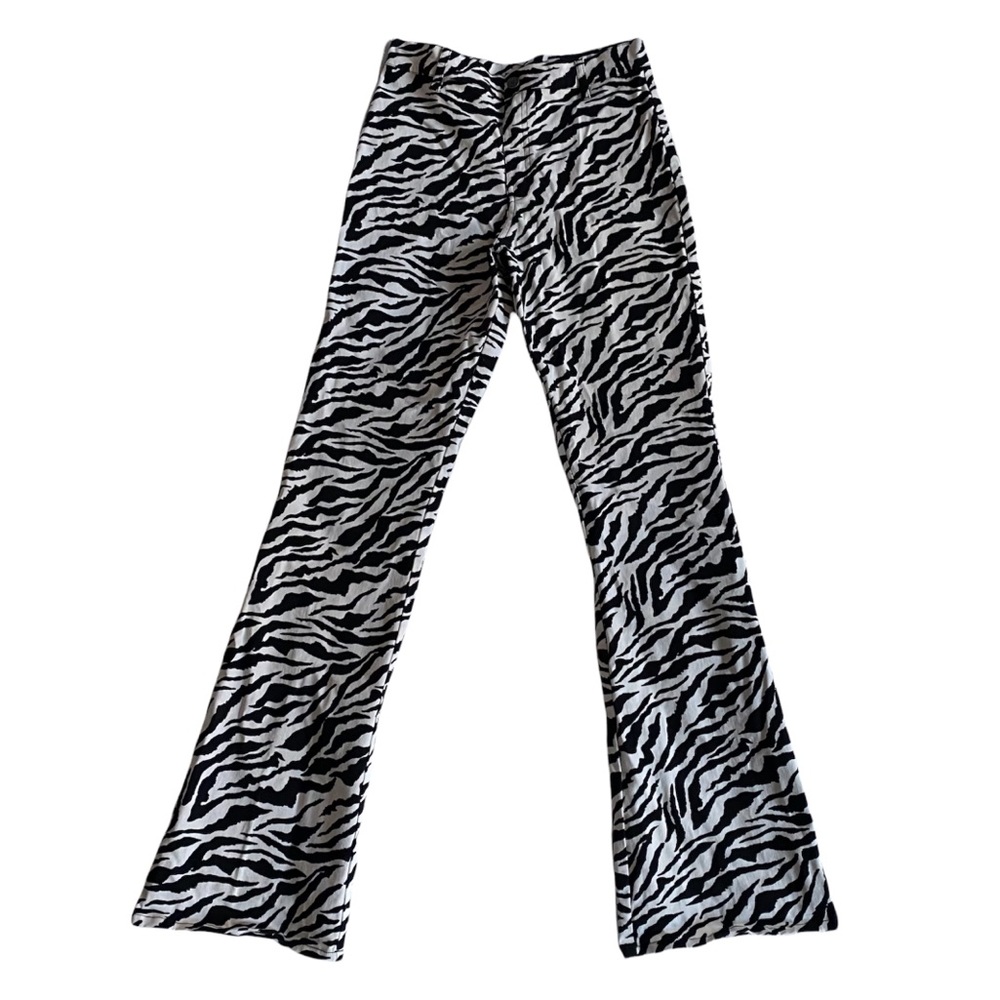 Motel Rocks Flared B&W Zebra Pants